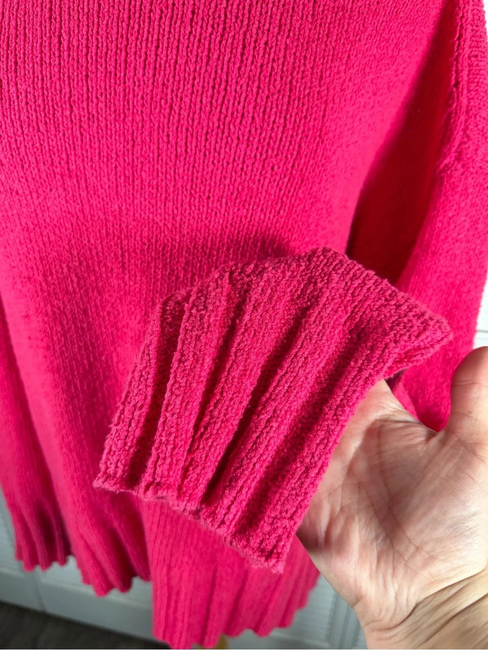 J.Crew Relaxed Crewneck Sweater 2X Pink Textured Boucle Knit NWT BX497